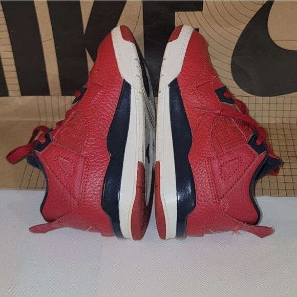 AIR JORDAN 4 RETRO SE 'FIBA' Gym Red White Metallic Gold Obsidian TD Size 9c - Picture 2 of 16